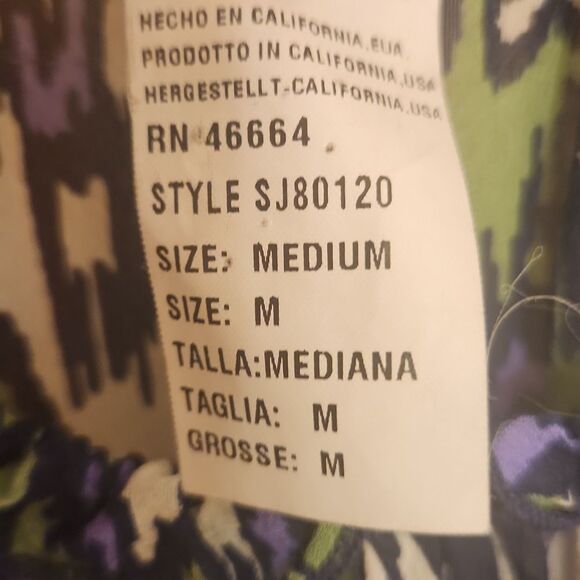 St. John Swim Green & Purple Multiprint Coverup Dress Size M - Picture 4 of 13